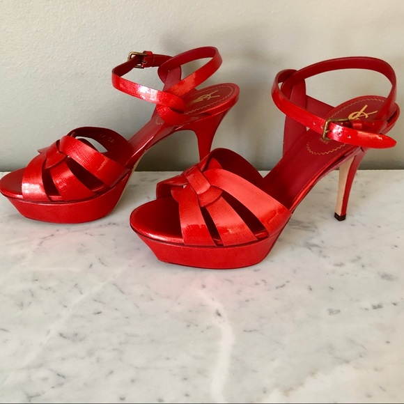 YVES SAINT LAURENT Tribute Platform Sandals - Picture 2 of 5